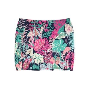 Talbots Pink and Green Floral Pencil Skirt